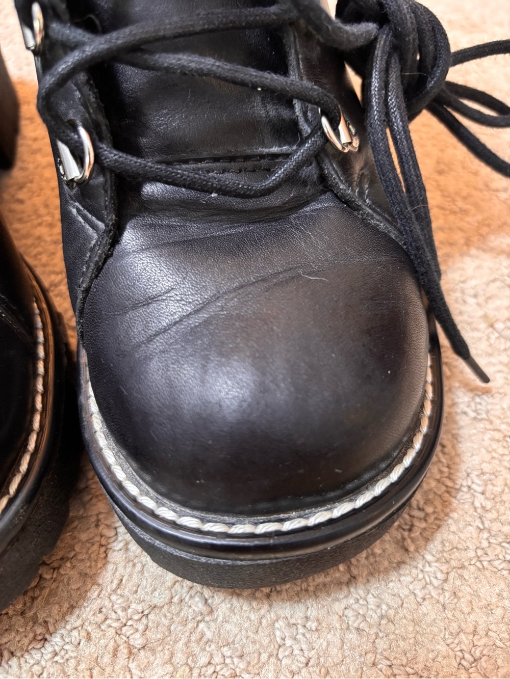 Vintage Harley Davidson 81110 Women’s 6 Black Leather Lace Up Moto Biker Boots - Picture 3 of 14